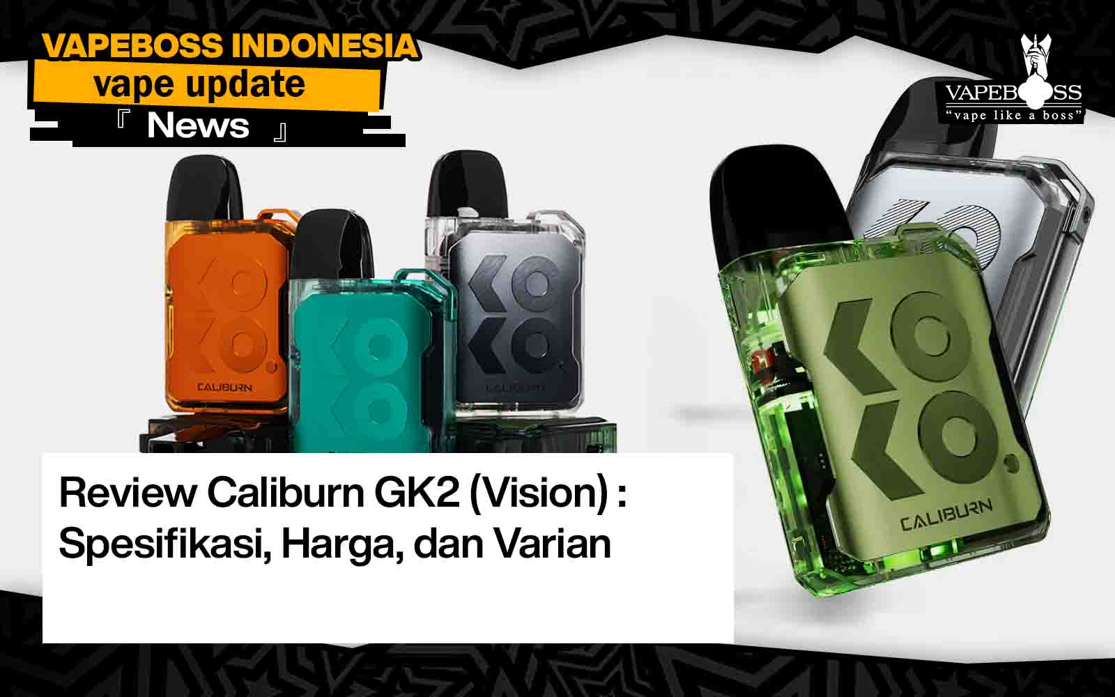 uwell caliburn gk2 vision Uwell Caliburn GK2 (Vision) Pod System Kit 690mAh 2ml – FrenzyFog