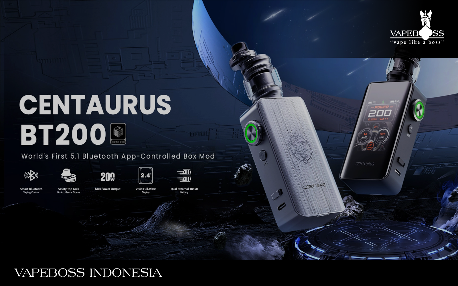 Mod Has a Screen? This is a Review of Centaurus BT200 by Lost Vape! –  Vapeboss