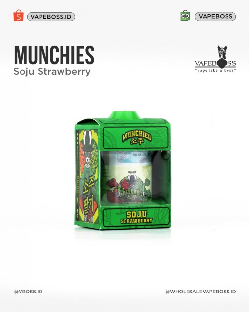 Munchies V2 Soju Strawberry 60ml 3mg by JVS x Arief Muhammad