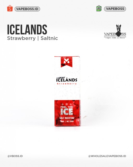 Icelands Strawberry Salt Nicotine 30ml 30mg By Move Juice