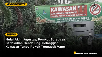 Mulai Akhir Agustus, Pemkot Surabaya Berlakukan Denda Bagi Pelanggar Kawasan Tanpa Rokok Termasuk Vape