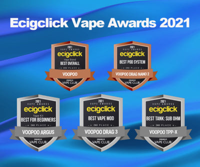 Selama 2 tahun, VOOPOO Menangkan Ecigclick Award sebagai merek vape terbaik