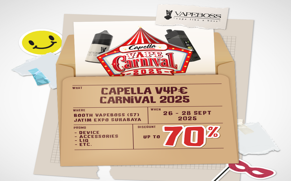 Si Boss Marah di Capella Vape Carnival Surabaya, Diskon Vape Tergila!