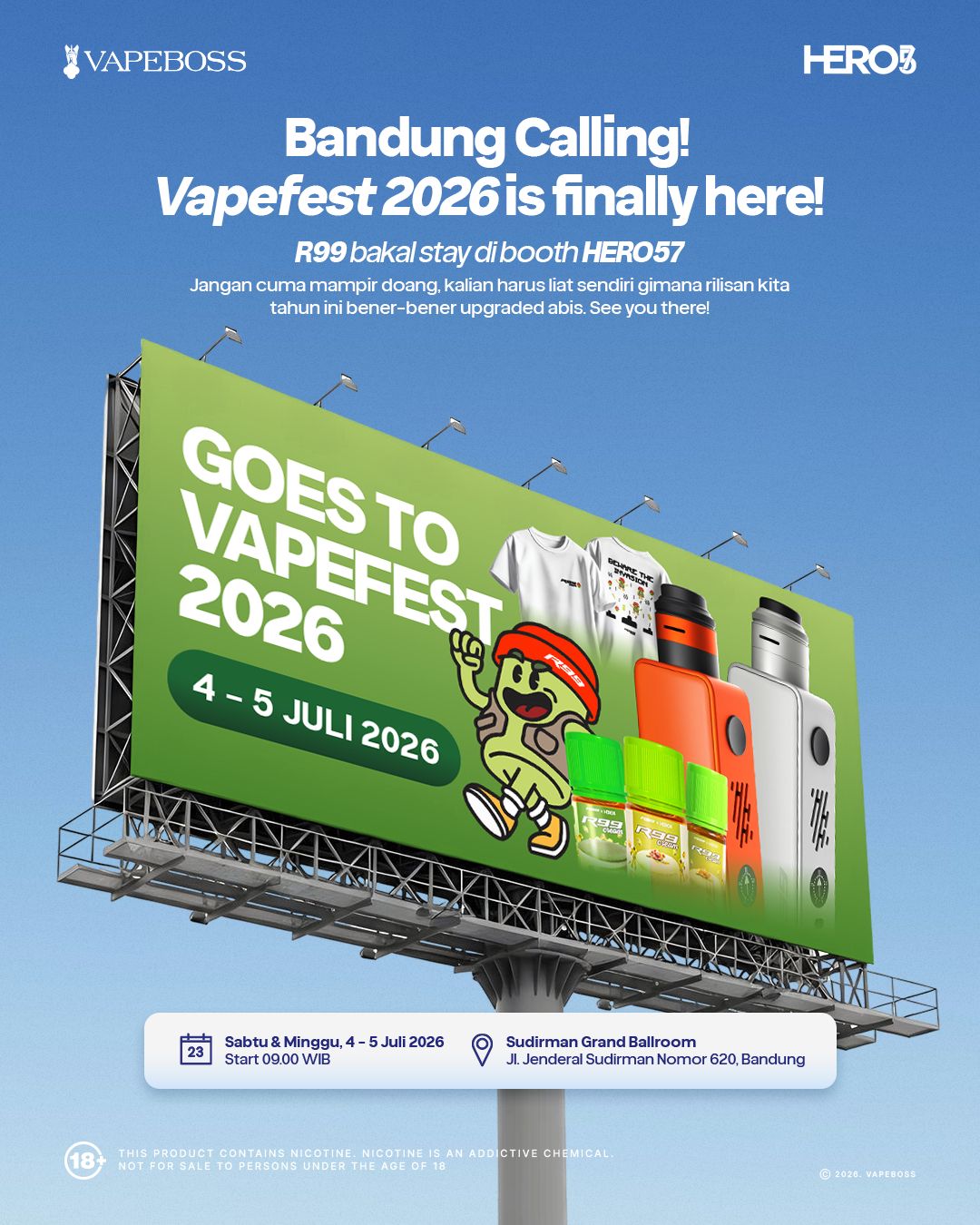 Bocoran Gebrakan R99 di Vapefest Bandung, Bakal Ada Mod Gratis?