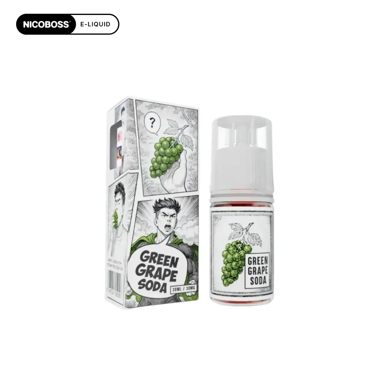 Foom UUS Green Grape Soda Salt Nicotine 30ml 30mg I Liquid Salt Nicotine