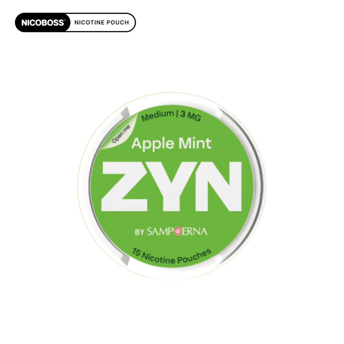 Zyn Nicotine Pouch Apple Mint Pack of 15 3MG