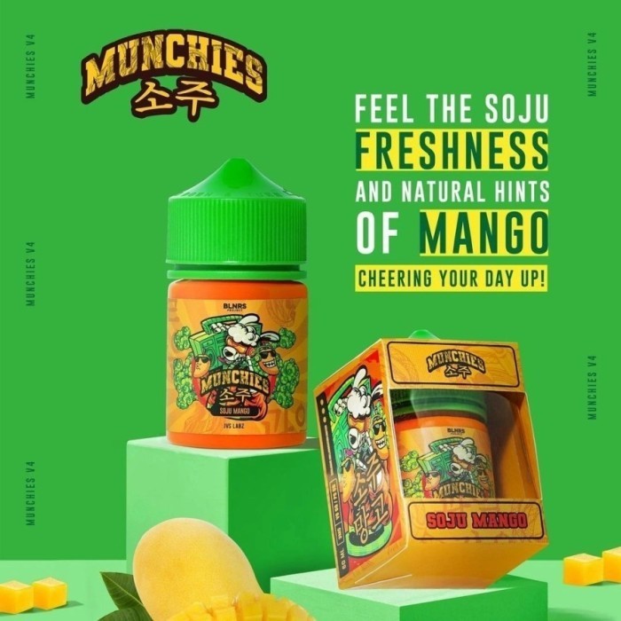 Munchies V4 Soju Mango 60ML by Arief Muhammad x JVS Labz