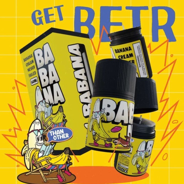 BETR Babana Banana Cream Vanilla Custard 60ml 3mg