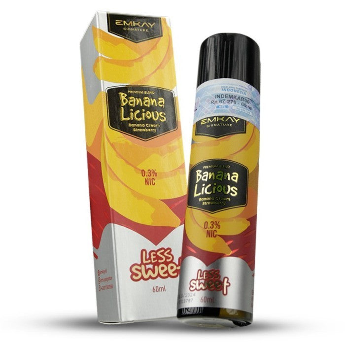 Banana Licious Less Sweet 60ml by Emkay | Liquid Freebase