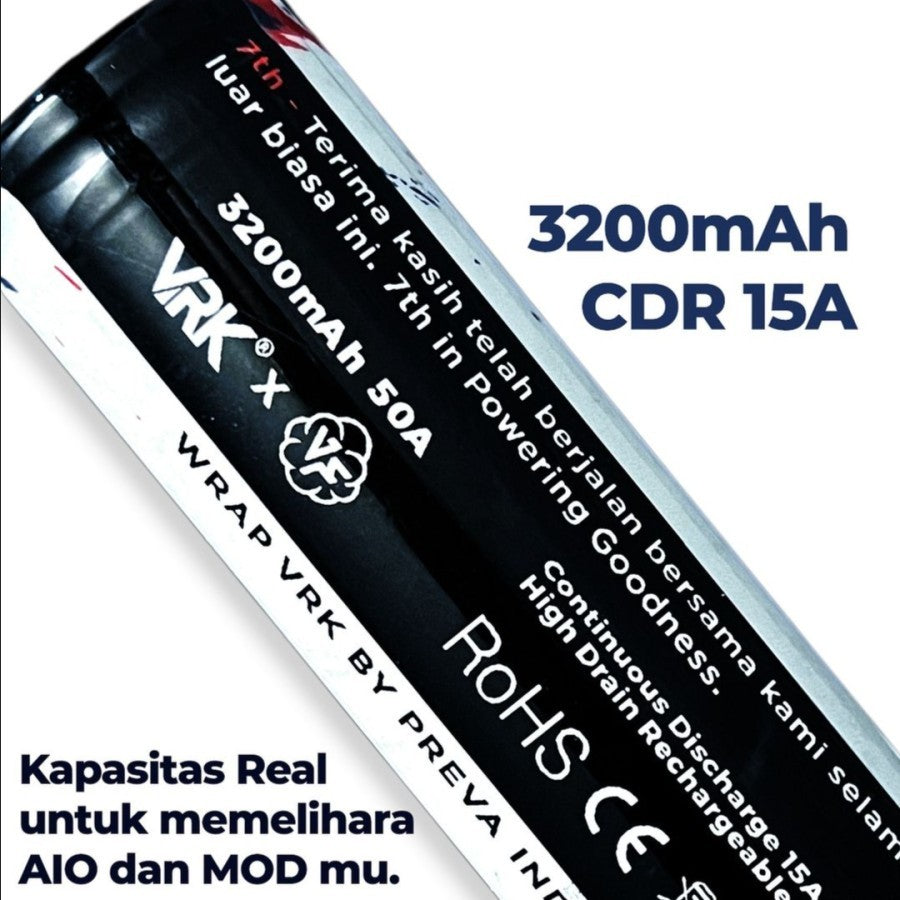 Battery VRK 7th 3200mAh 18650 50A by Preva