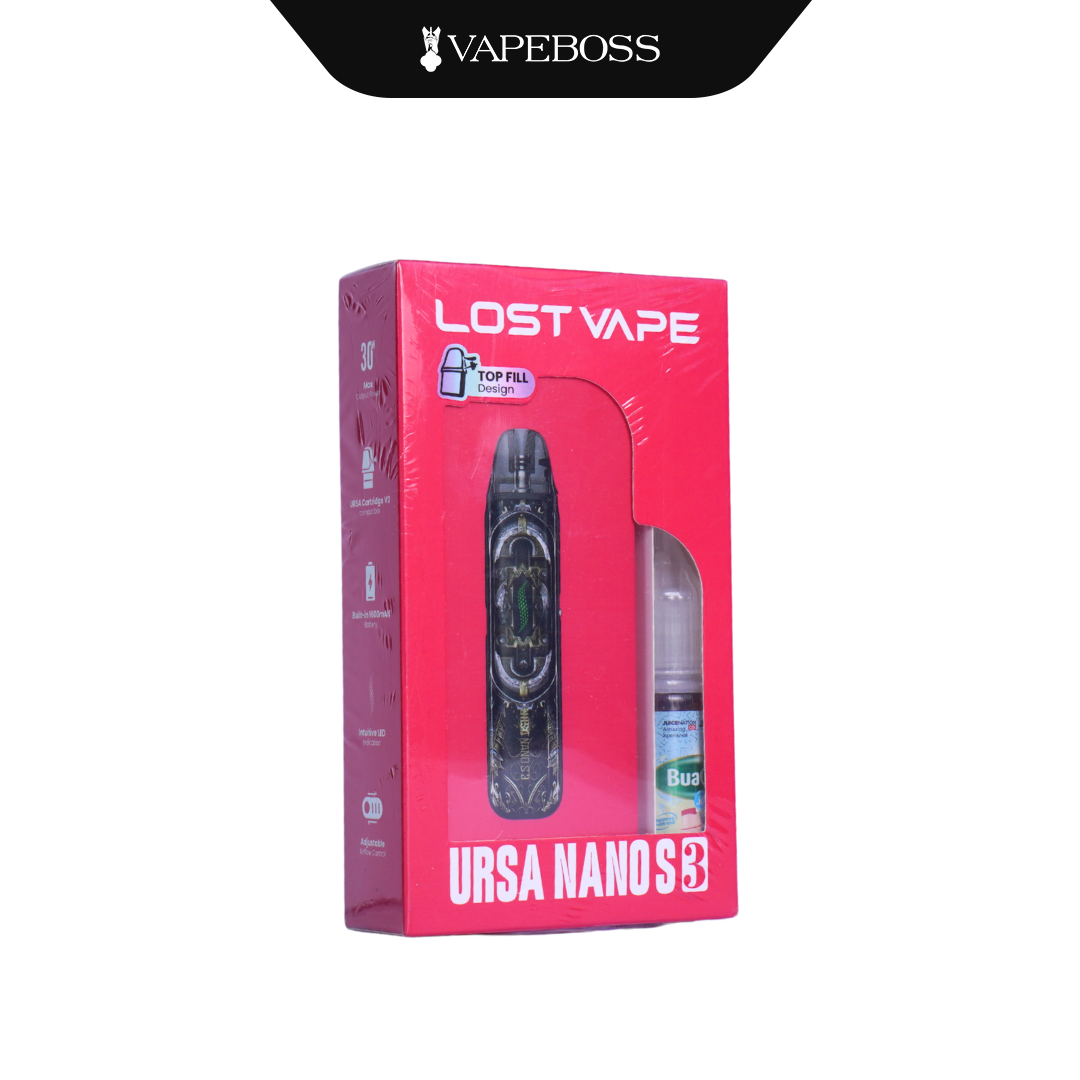 Open System Lost Vape Ursa Nano S3 Pod Kit  Bundling Liquid