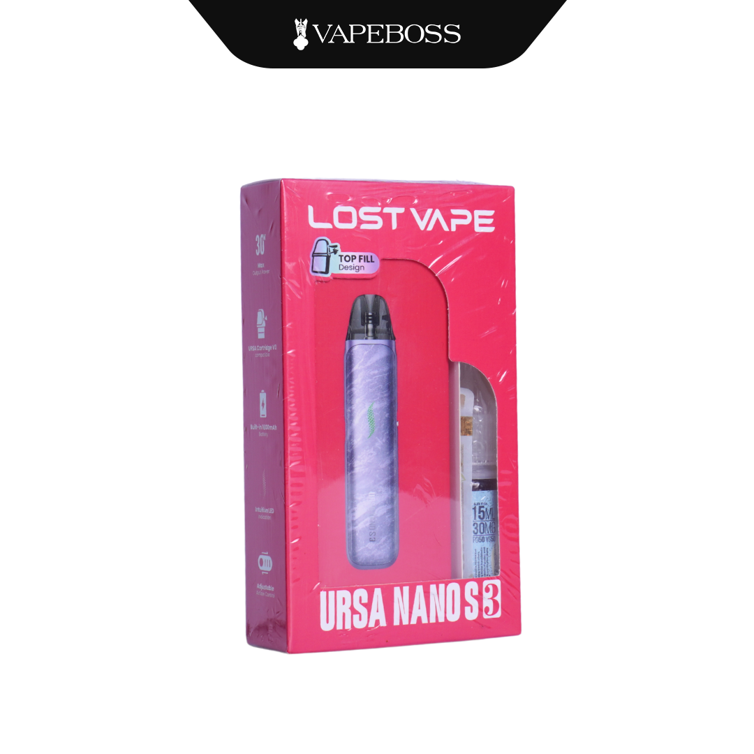 Open System Lost Vape Ursa Nano S3 Pod Kit  Bundling Liquid