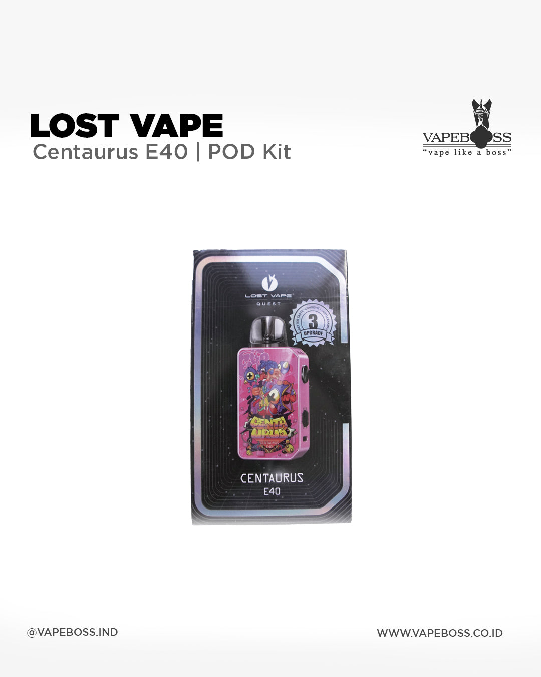 Centaurus E40 40W 1400mAh Pod Kit by Lost Vape | Pod System Vapeboss Centaurus E40 40W 1400mAh Pod Kit by Lost Vape | Pod System Vapeboss