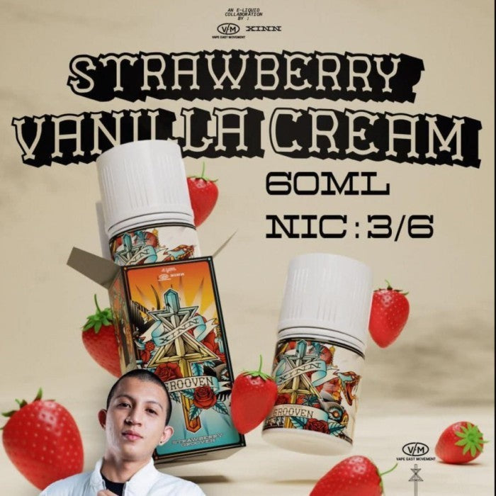 Grooven Strawberry Vanilla Cream 60ml by RRQ Xinn x VEM Juice