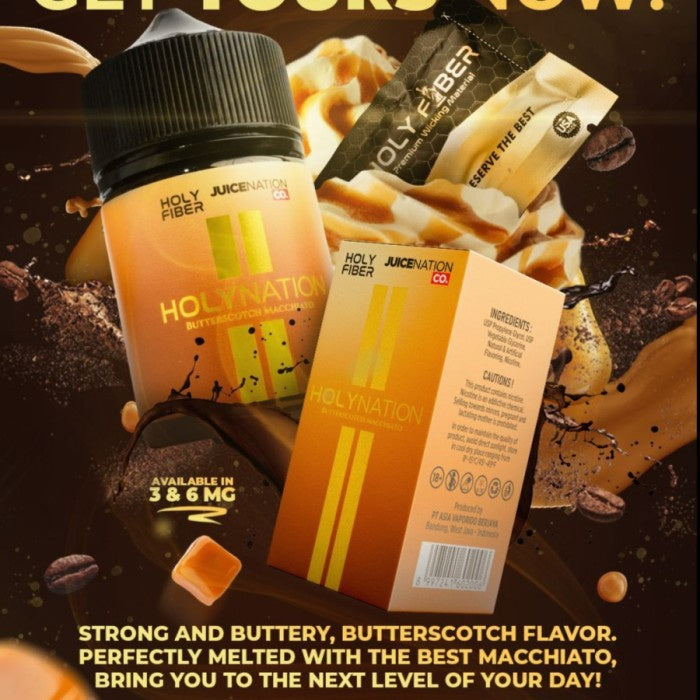 Holynation Butter Scotch Macchiato 60ml By JNC X Holyfiber