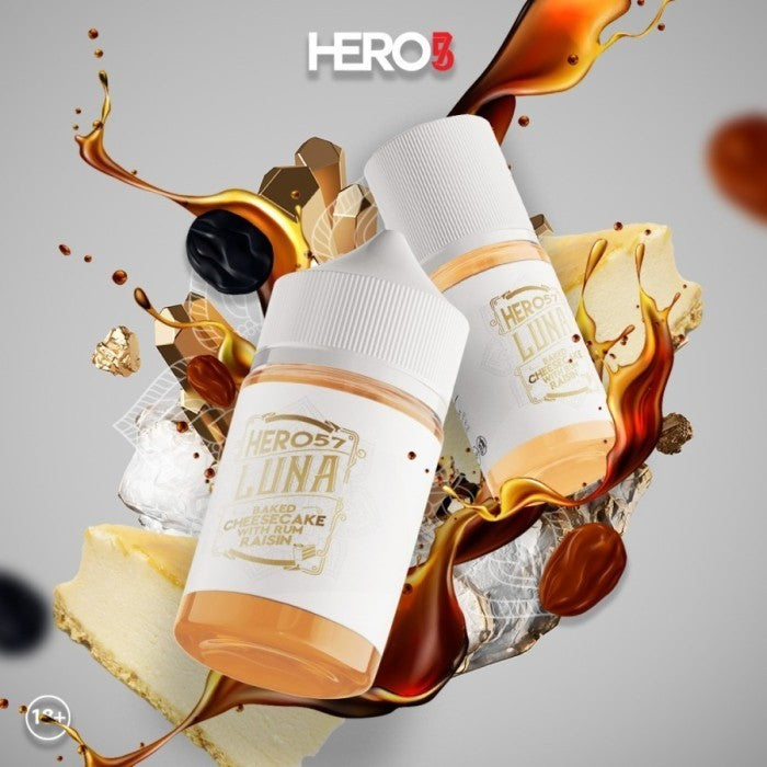 Luna V3 Salt 30ml Baked Cheesecake With Rum Raisin By Hero57