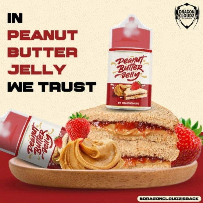 Peanut Butter Jelly Strawberry 60ml by Dragon Cloudz | Liquid Freebase
