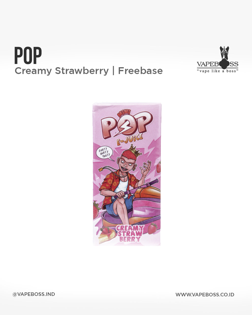 Mini Pop Creamy Strawberry Cheesecake 60ml by Minipop Ejuice | Liquid Freebase