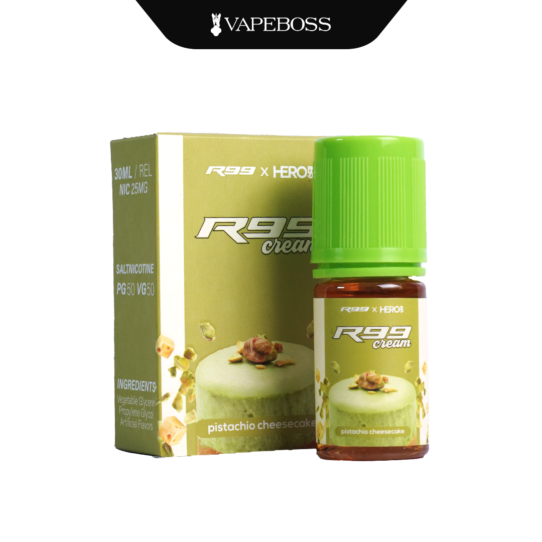 R99 Cream Pistachio Cheesecake Salt Nic by Hero57 – Vapeboss