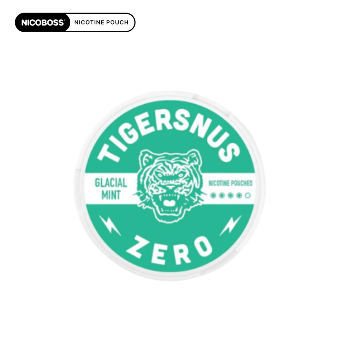 Tigersnus Zero - Nicotine Pouch - Glacial Mint - Pack of 18 - 12MG