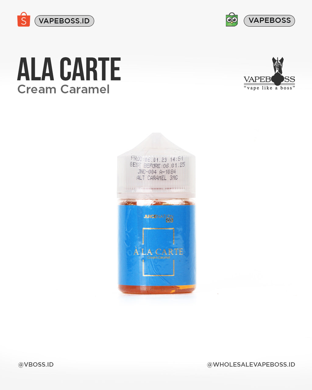 Alacarte Ala Carte Cream Series 60ml by Juicenation | Liquid Freebase