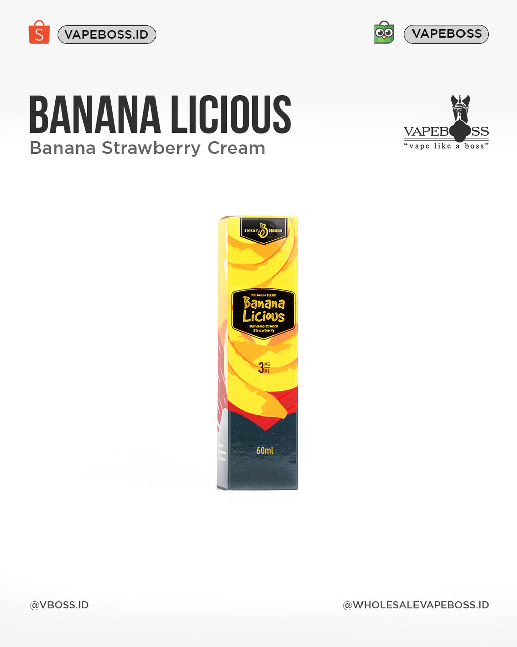 Banana Licious 60ml By Emkay Brew | Liquid Freebase