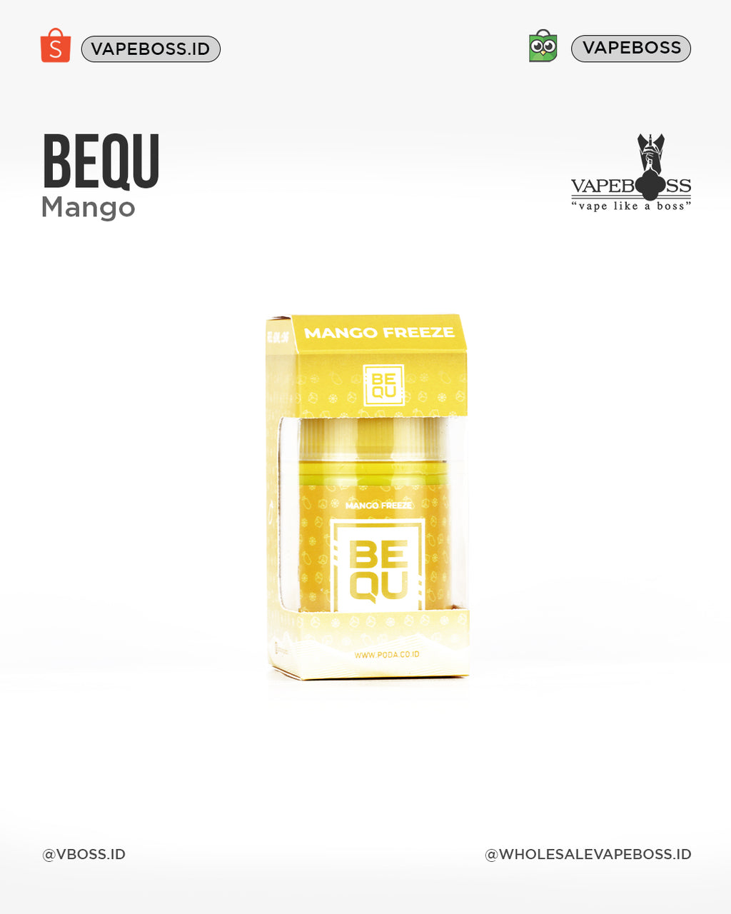 Bequ Mango 60ml by Poda x Ray Vapor x FVS Distribution