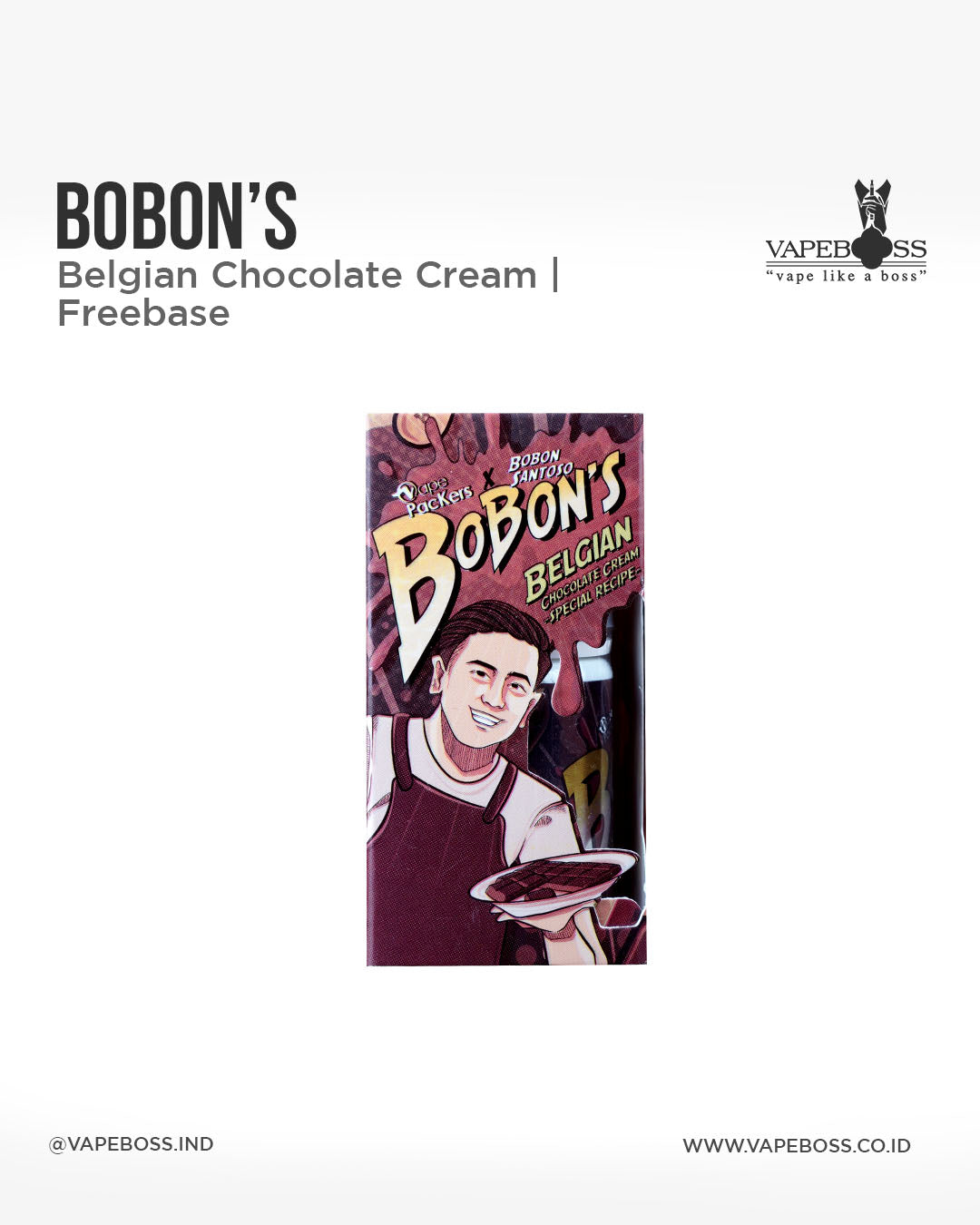 Bobon V3 Belgian Chocolate Cream 60ml by Bobons X Vapepackers | Liquid Freebase 