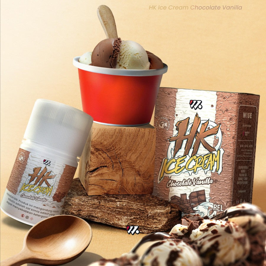 Happi Krunch Ice Cream Chocolate Vanilla 60ml by Wise Juice