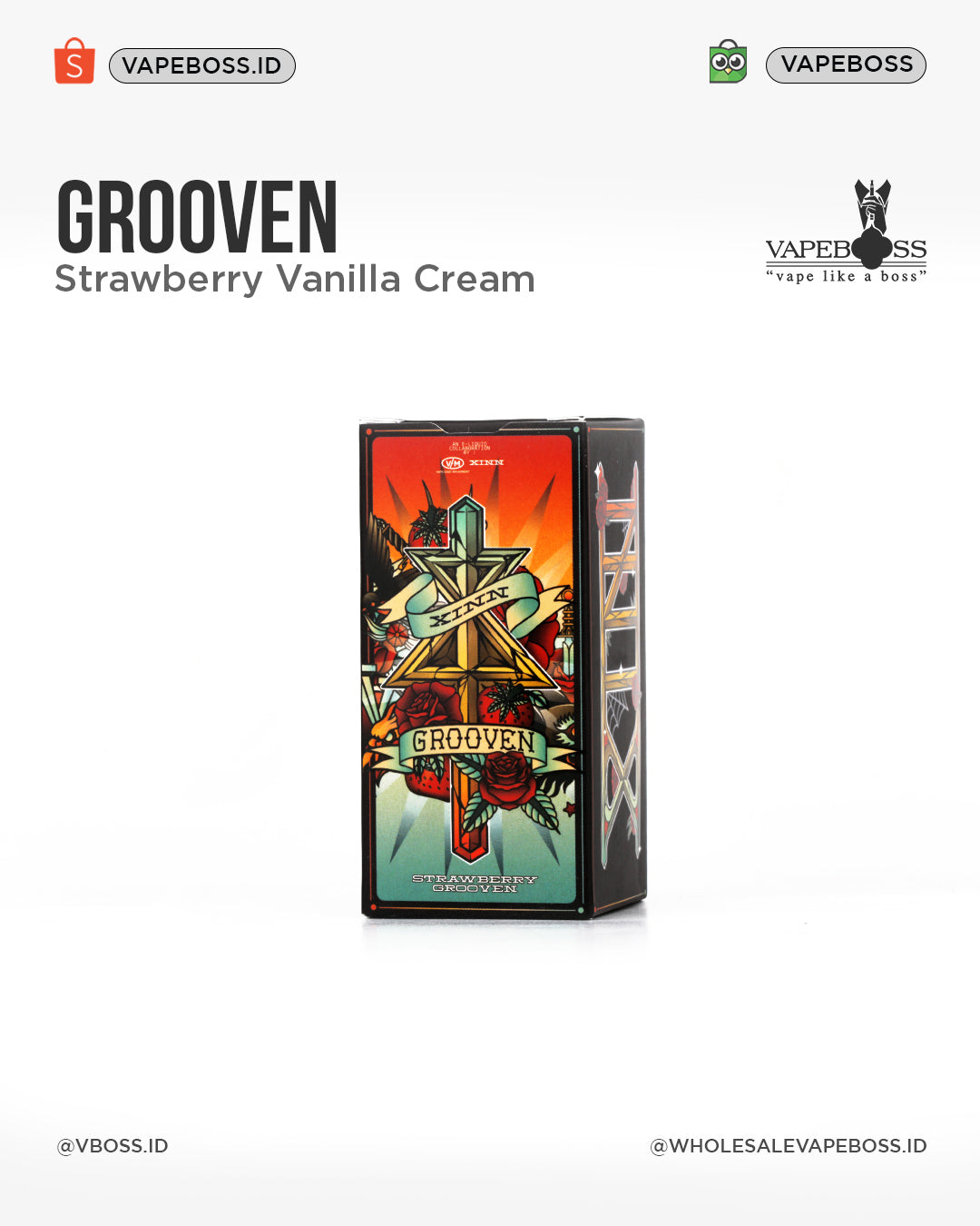 Grooven Strawberry Vanilla Cream 60ml by RRQ Xinn x VEM Juice