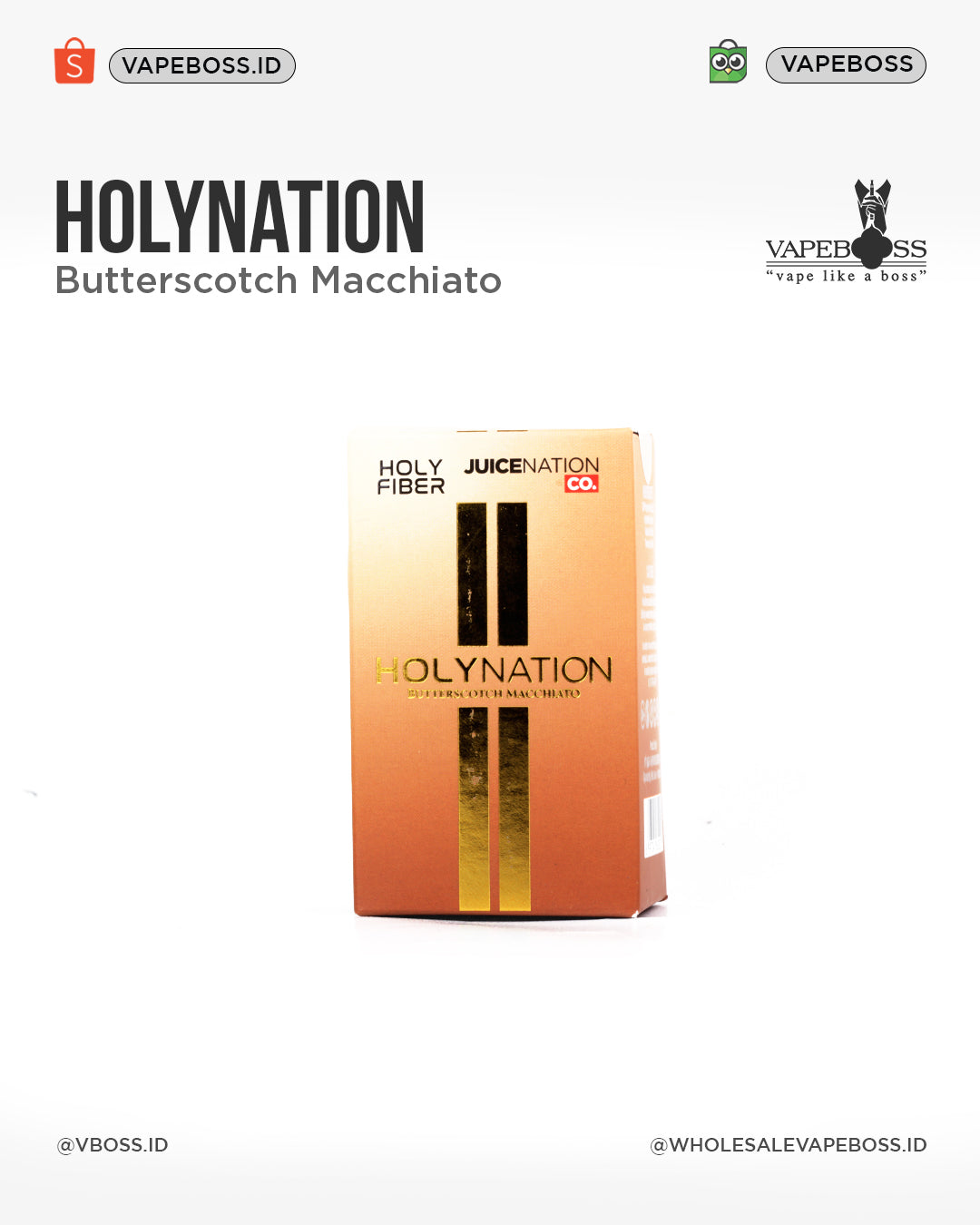 Holynation Butter Scotch Macchiato 60ml By JNC X Holyfiber