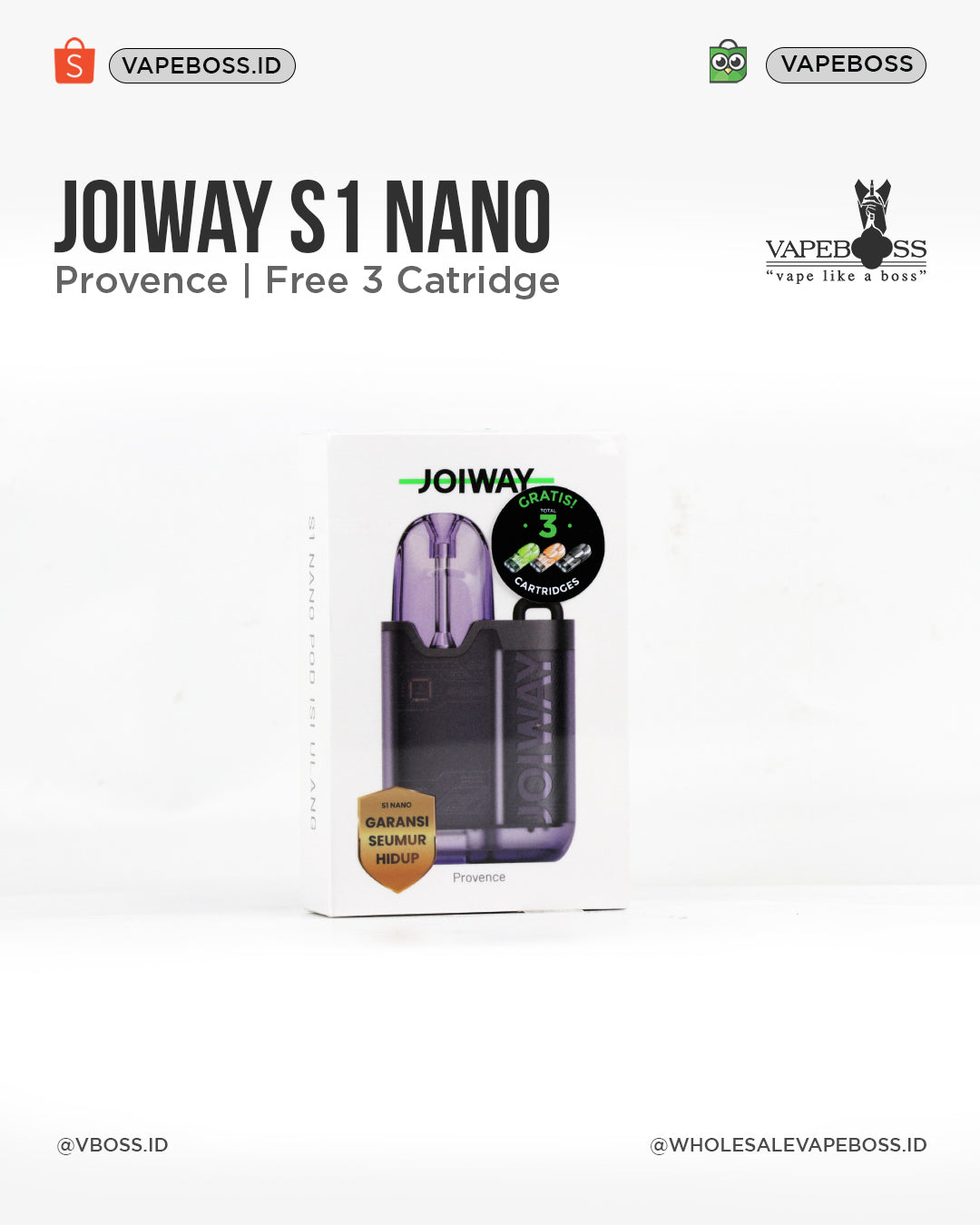 Joiway S1 Nano Pod Free 3 Cartridge Authentic