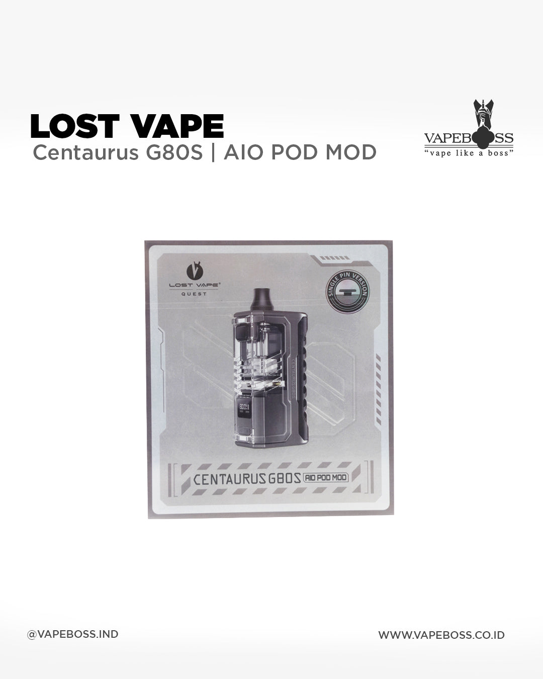 Centaurus G80S Aio Kit 80W By Lostvape | Device Aio Vapeboss Centaurus G80S Aio Kit 80W By Lostvape | Device Aio Vapeboss