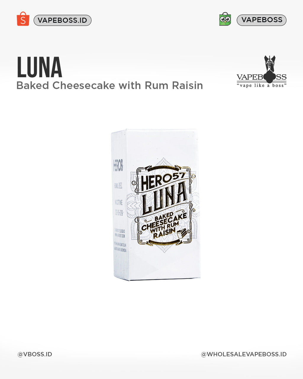 Luna V3 Baked Cheesecake Rum Raisin 60ml By Hero57
