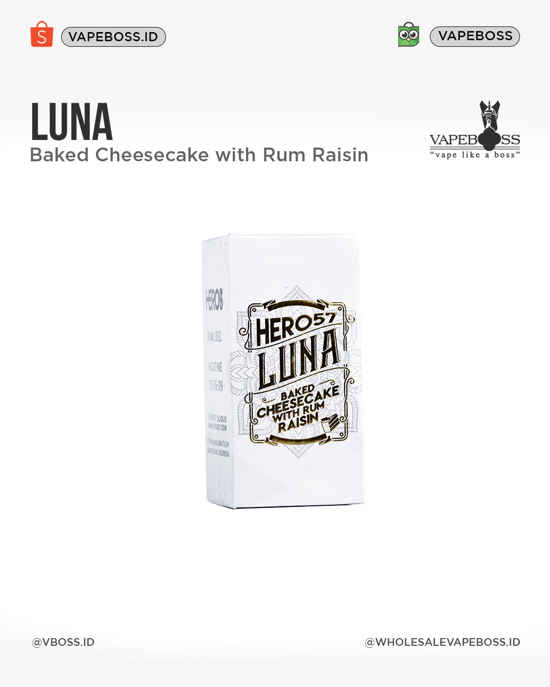 Luna V3 Baked Cheesecake Rum Raisin 60ml By Hero57