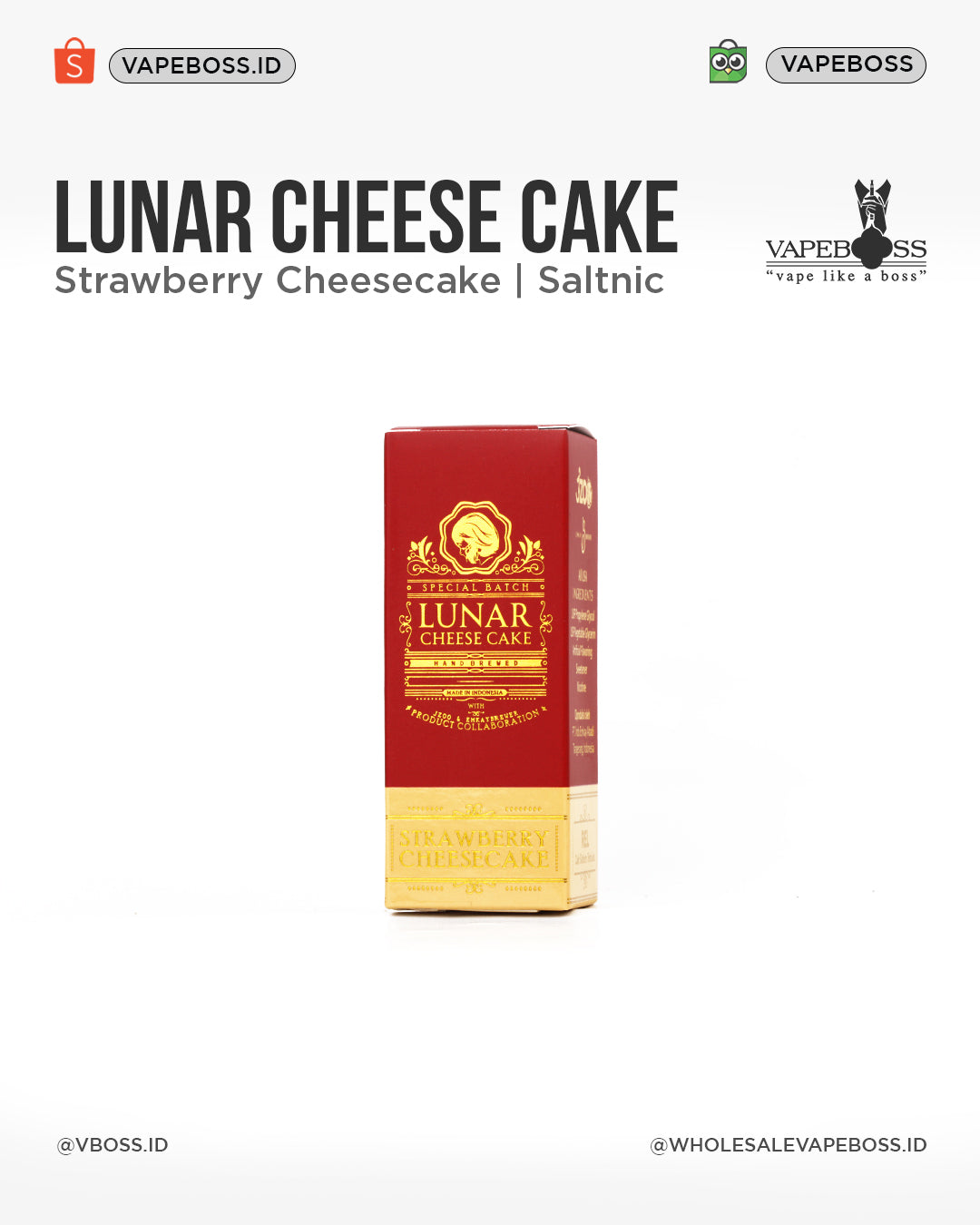 Hexohm Lunar Special Batch Strawberry Cheesecake 60ml by Hexohm x Vape Zoo x Emkay