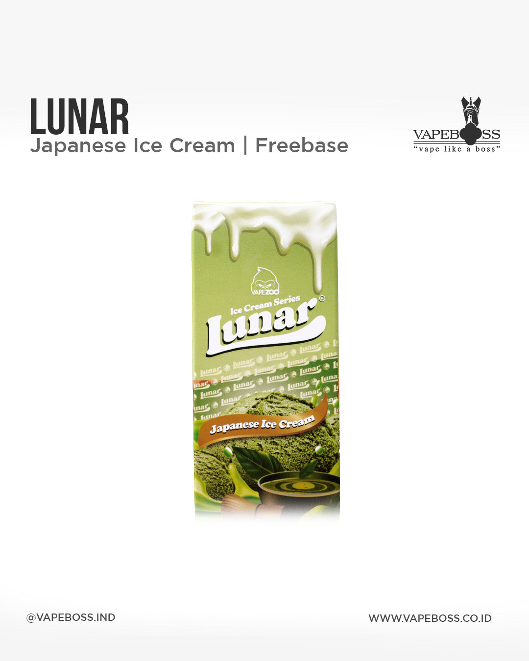 Lunar Ice Cream Series Japanese Matcha Ice Cream 60ml by Vapezoo  Vapeboss