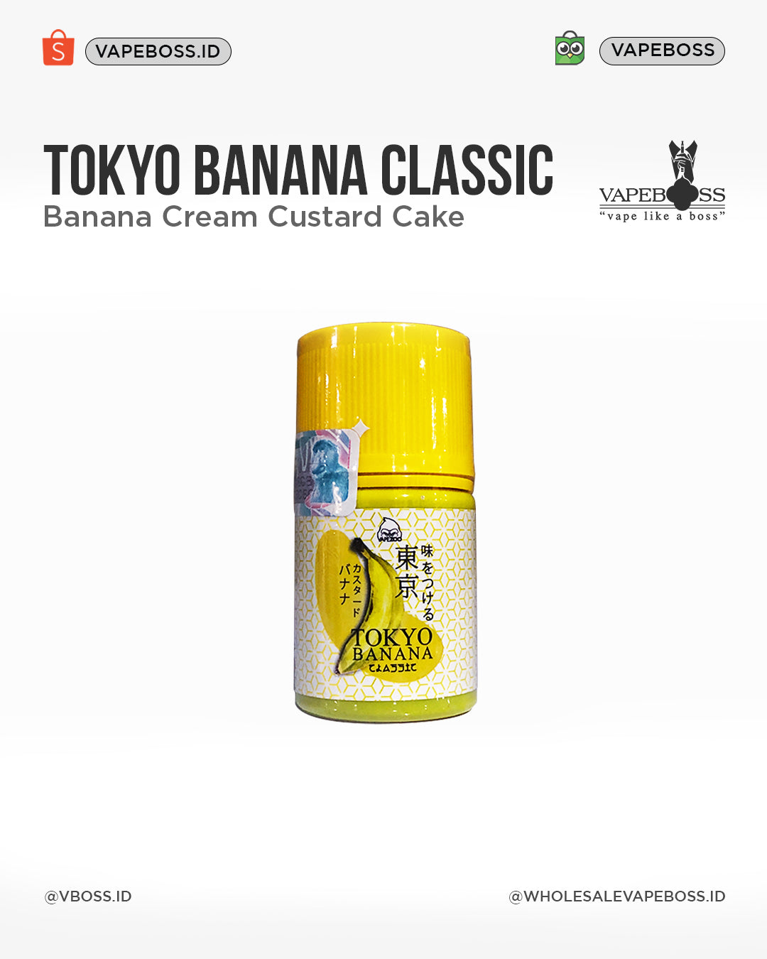 Tokyo Banana Classic Banana Custard Cream Cake 60ml By Vapezoo