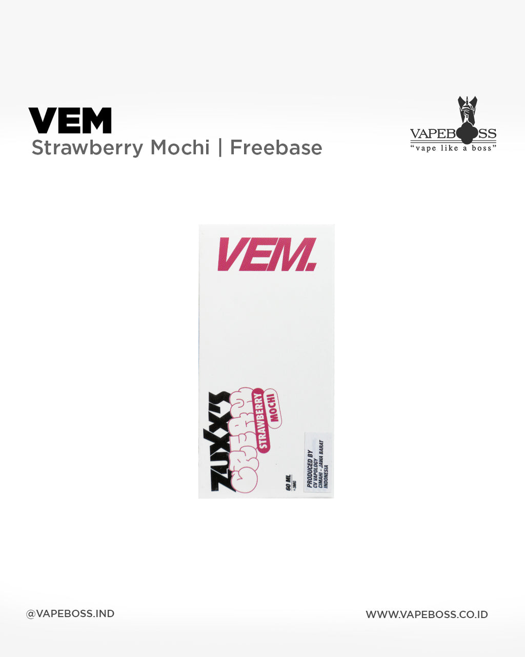 Zuxx's Strawberry Mochi 60ml by VEM x Zuxxy